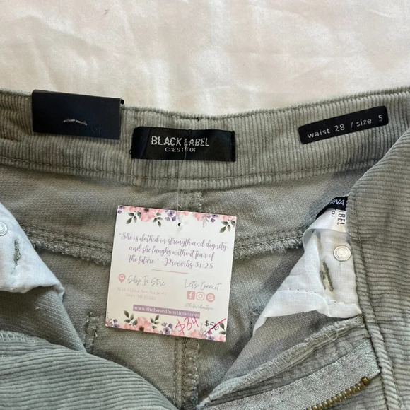 C'Est Toi | Black Label High Waist Corduroy Skinny Jeans NWT | Size 28 - Picture 3 of 7